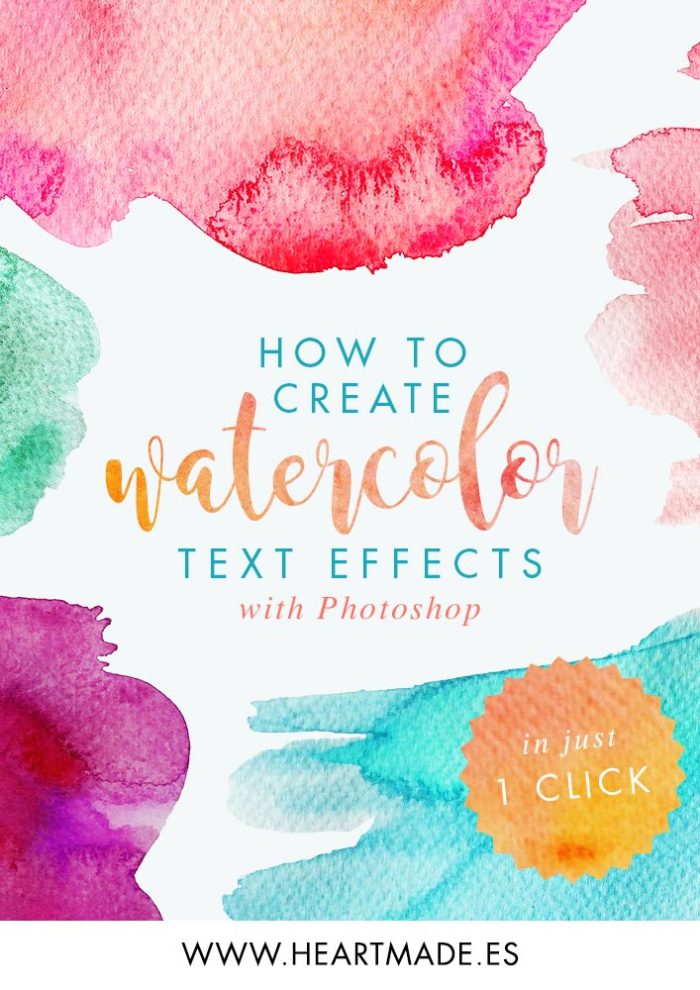 Video Tutorial: How to create a watercolor text effect in Photoshop: tutorial + watercolor textures download