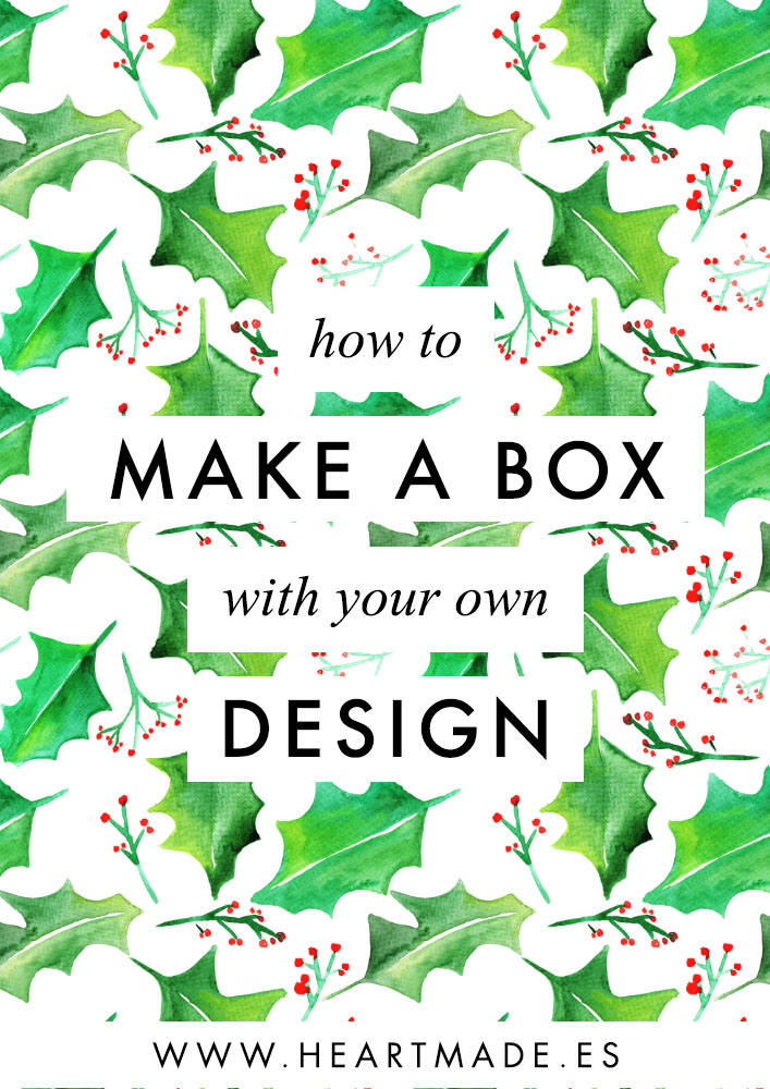 If you follow my step by step DIY tutorial you will get a custom box designed with your logo and a nice Christmas pattern