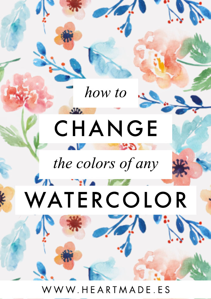 How to change the color of any watercolor painting with Photoshop - easy videotutorial